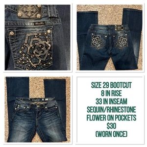 Size 29 Miss Me jeans